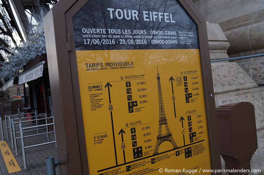 Eiffelturm Preise 2018: Alle Preise im Überblick | Paris mal anders