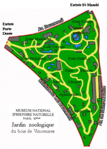 Plan Zoo Paris Vincennes