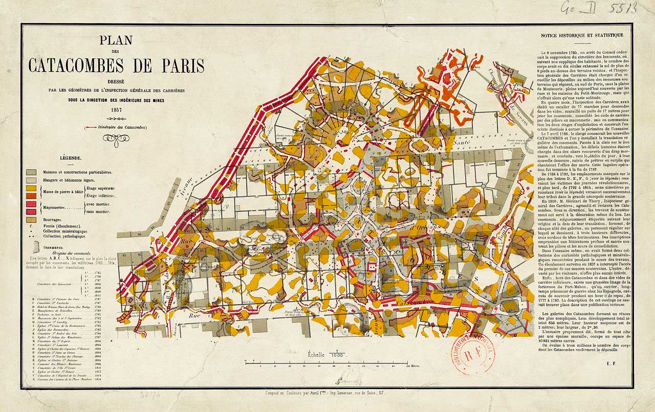 Katakomben von Paris, 1785 angelegt 7 Katakomben von Paris