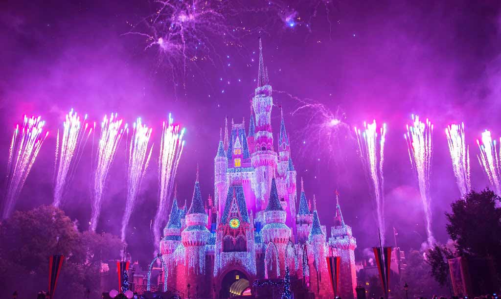 Silvester in Paris Feuerwerk Disneyland