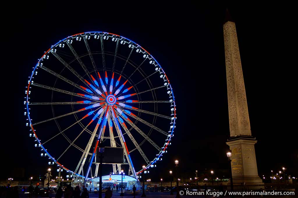 Weihnachtsmarkt Champs Elysees Paris Riesenrad