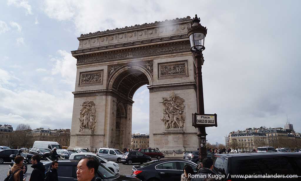 Verkehrschaos Triumphbogen Place Charles de Gaulle