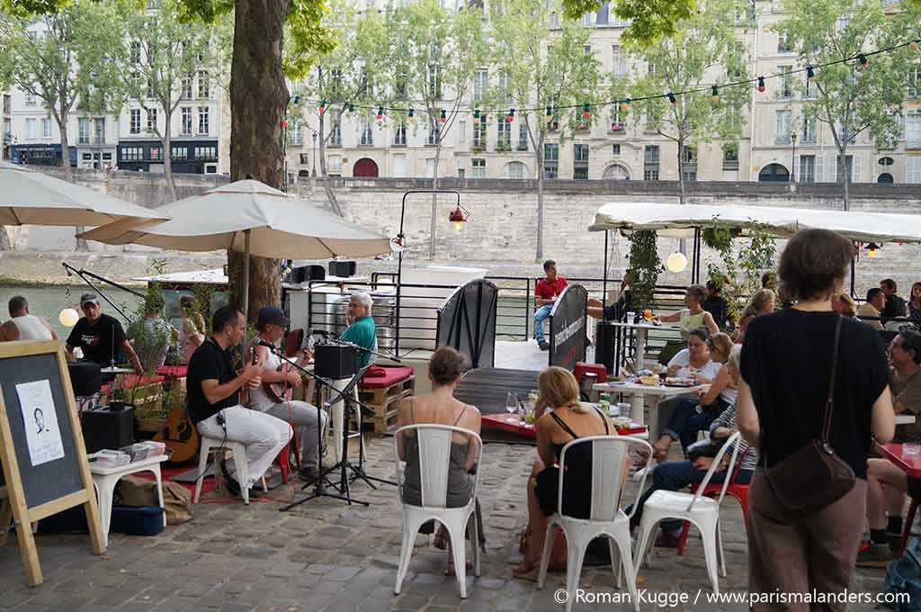 Stadtstrand Paris Plages Bar Live Musik