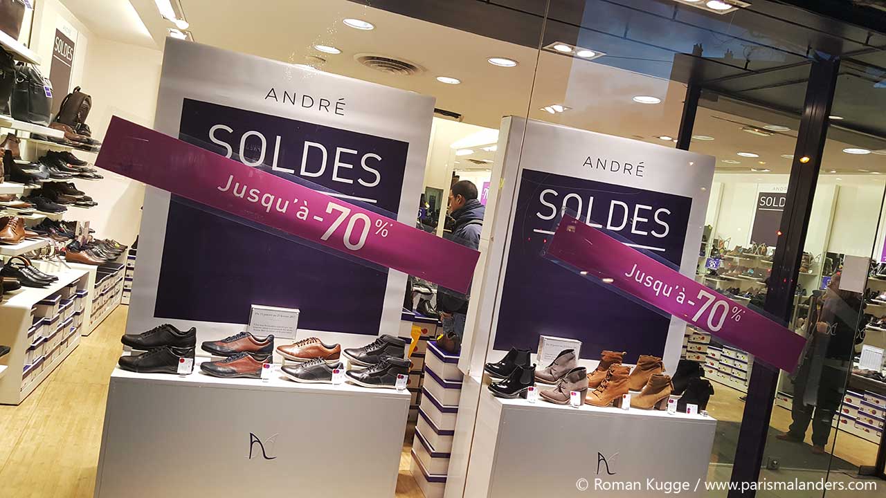 Soldes und Schlussverkäufe in Paris