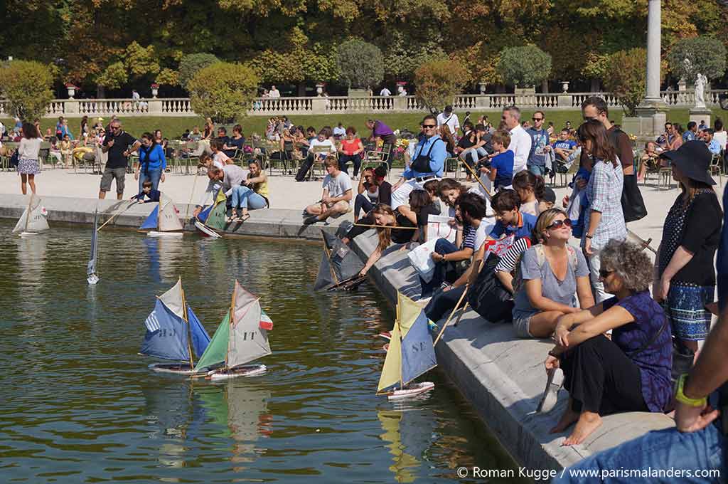 Becken Boote Jardin du Luxembourg Park Paris