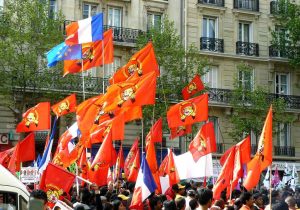 Demonstration 1. Mai in Paris Tag der Arbeit