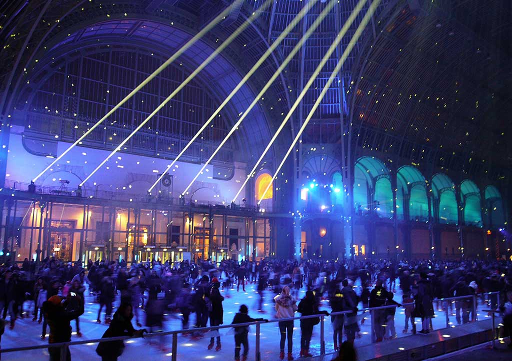 Eislaufen Schlittschuh Grand Palais Paris des Glaces