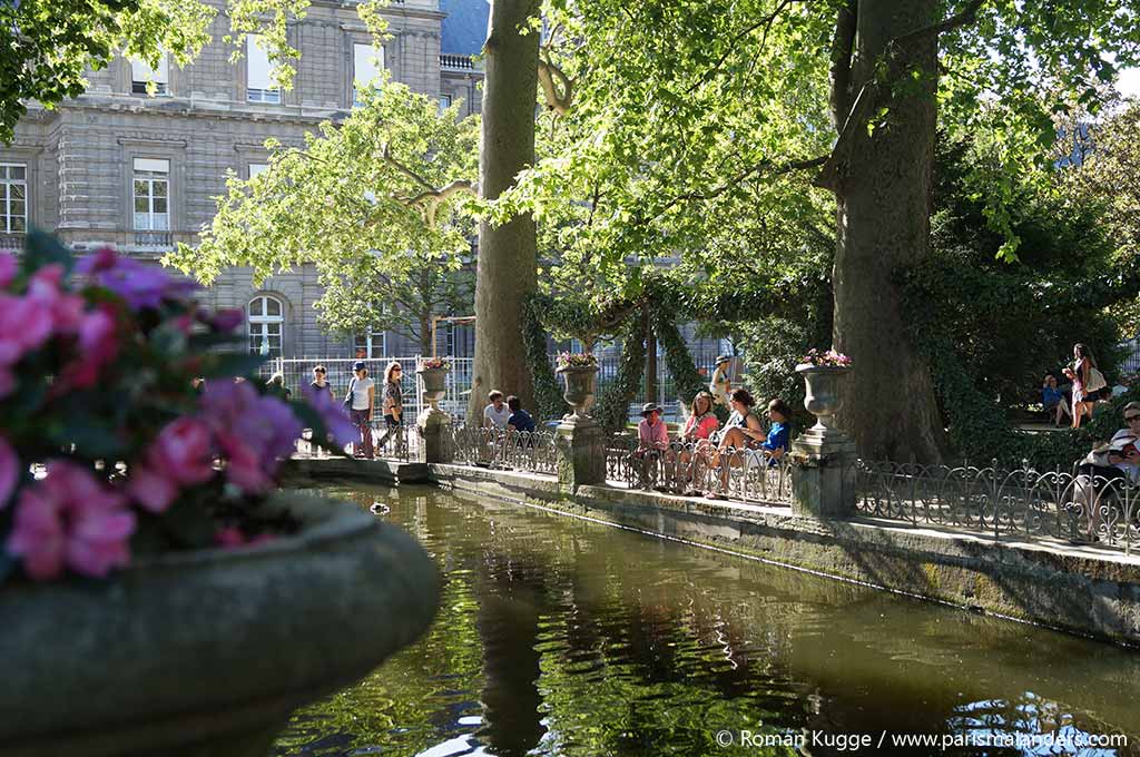 Romantischer Ort in Paris Medici Brunnen