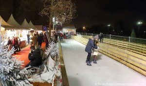 Schlittschuhlaufbahn Weihnachtsmarkt Eiffelturm