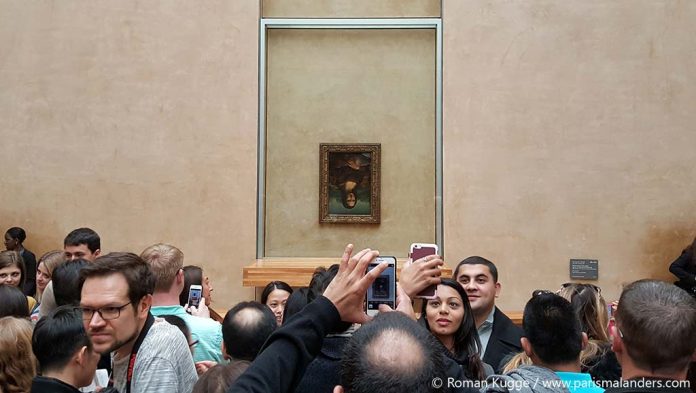 Die Mona Lisa verkehrt herum Louvre
