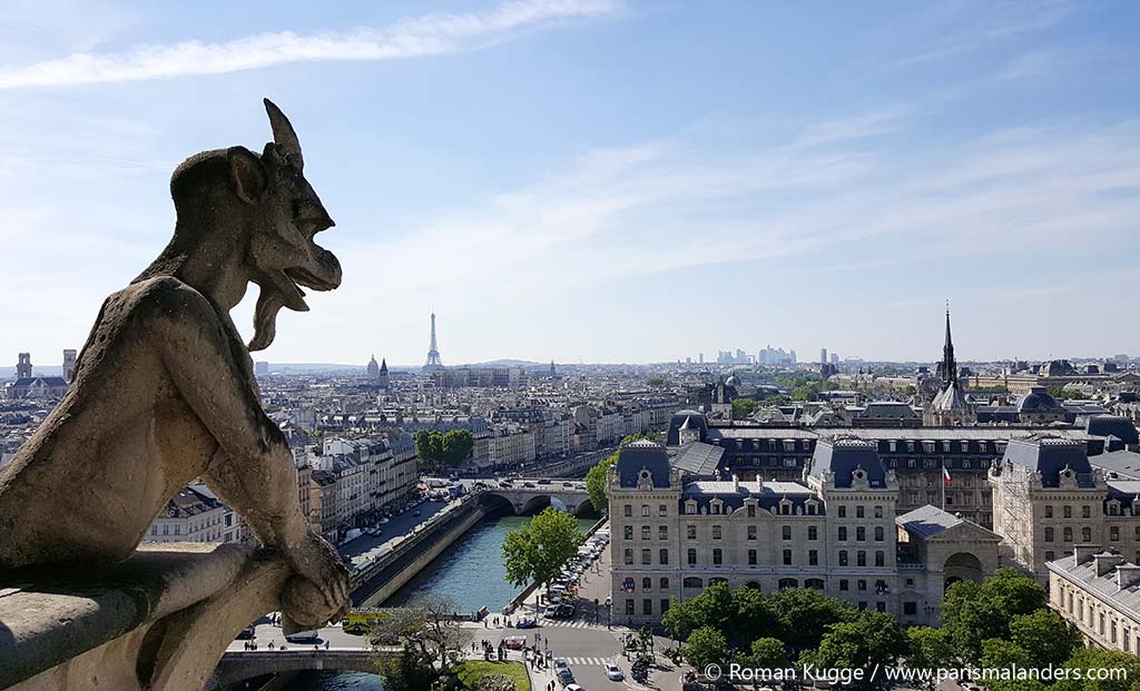 Ausblick Notre Dame Türme Figuren