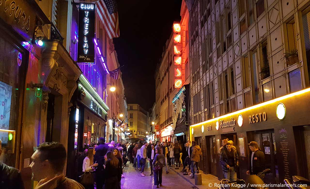 Nachts ausgehen in Paris Viertel Bastille Rue de Lappe