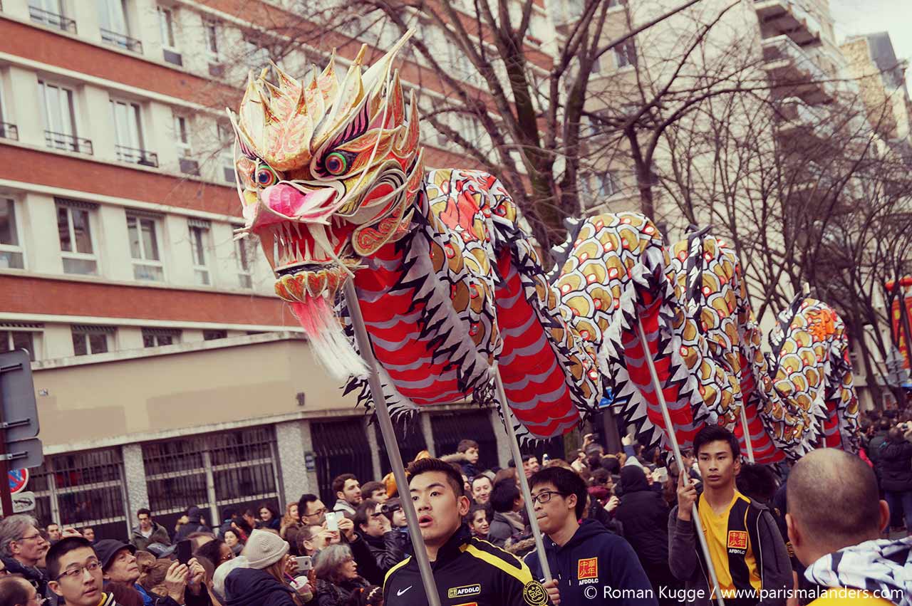Chinesisches Neujahrsfest Paris Drachen