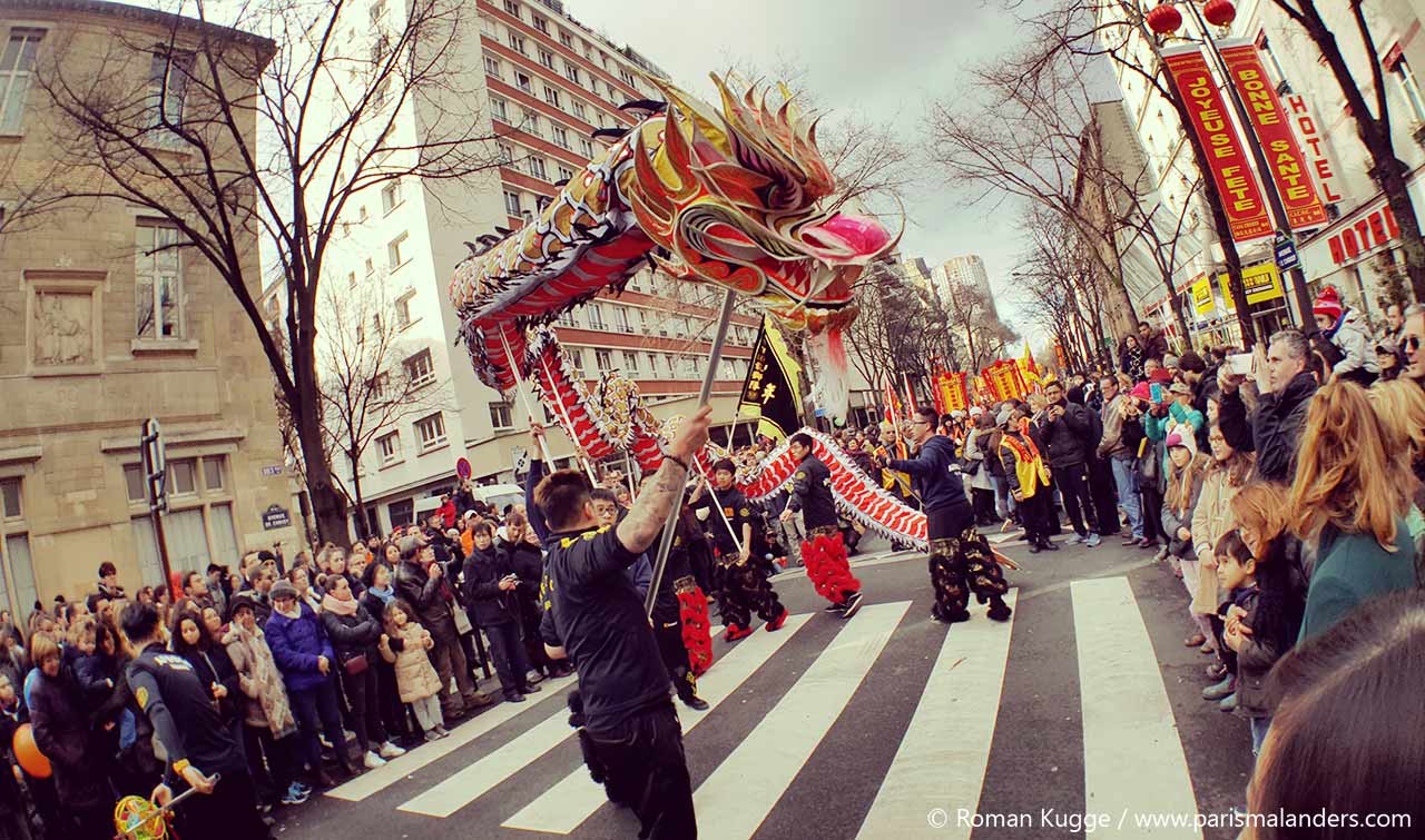 Chinesisches Neujahrsfest Paris Drachen