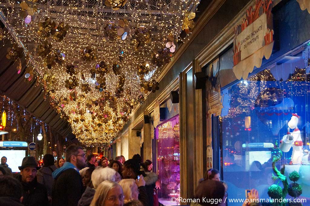 Weihnachten Paris Printemps Kaufhaus Schaufenster