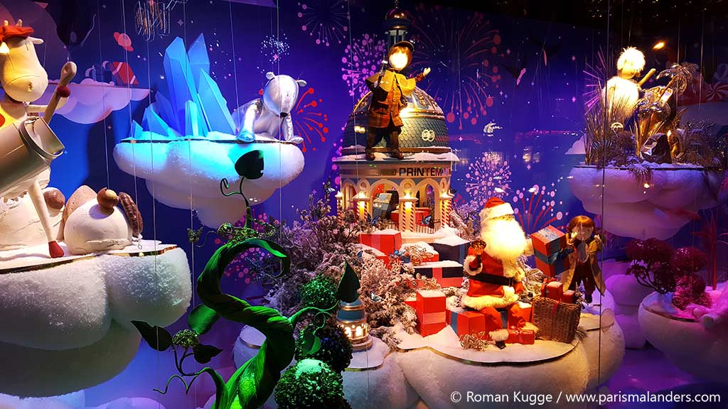 Weihnachten Paris Printemps Kaufhaus Schaufenster