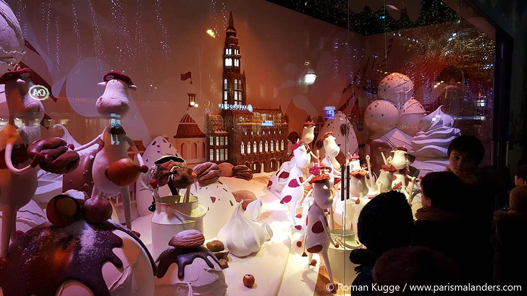 Weihnachten Paris Printemps Kaufhaus Schaufenster