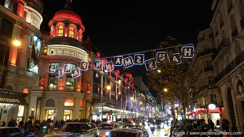 Weihnachten Paris Printemps Kaufhaus Schaufenster