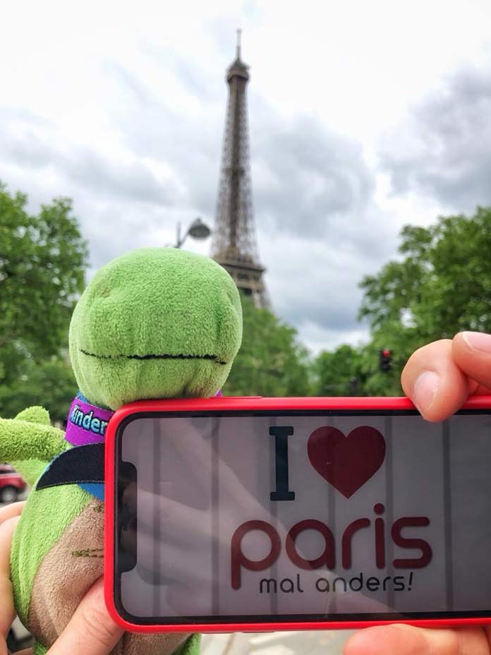 Erinnerungsfoto aus Paris